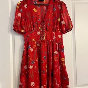 The Kooples red floral dress
